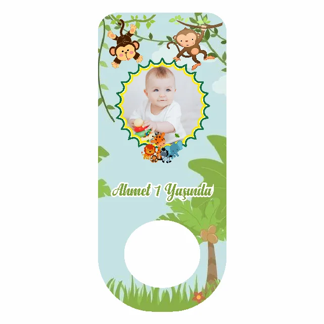 Safari Temalı Dikdörtgen Açacak Magneti